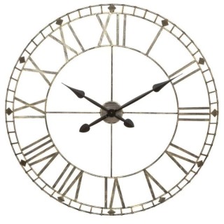 Horloge vintage en métal - Ø77 cm - Gris foncé