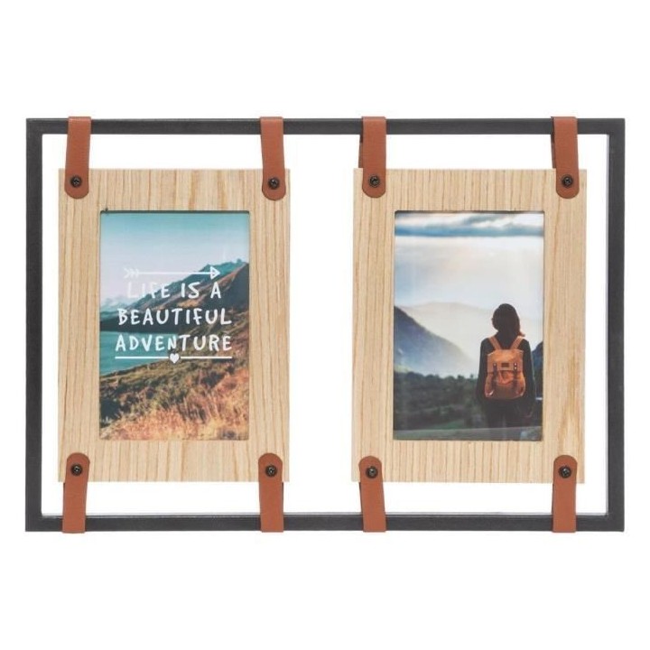 Pele-mele en métal - 2 Photos - Multicouleur