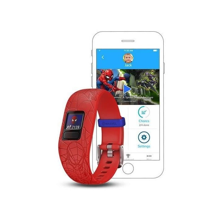 GARMIN Vivofit Junior 3 - Bracelet Connecté Enfant - Age 6+ - Spider