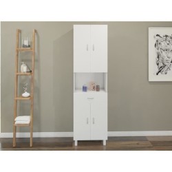 ESSENTIEL - Colonne de salle de bain 4 portes - Blanc - L 50 cm