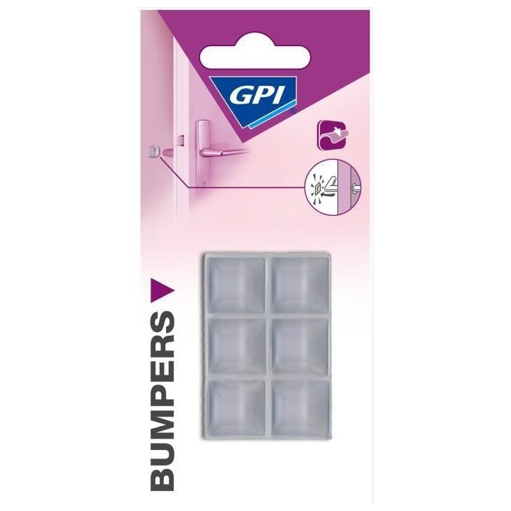 GPI Amortisseur poignée de porte bumper poignée - 19 x 19 mm - Trans