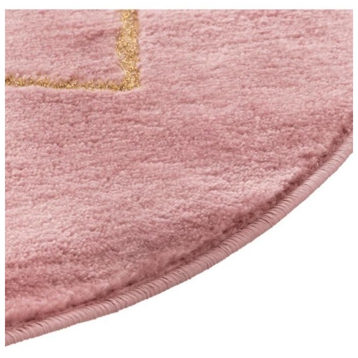ATMOSPHERA FOR KIDS Tapis rond Couronne Lurex - Rose
