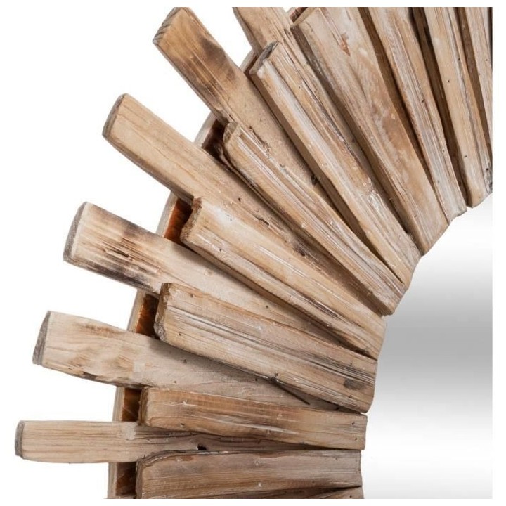 Miroir Sapin, verre et MDF_E1 - D. 87,7 x P. 4 cm - Beige