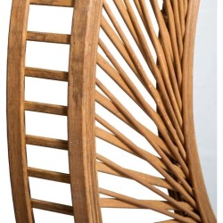 Miroir spirale en bambou - Ø 72 cm