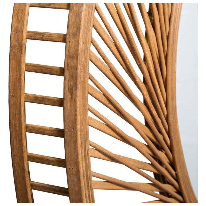 Miroir spirale en bambou - Ø 72 cm