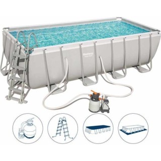Kit Piscine hors sol tubulaire BESTWAY - Power steel™ - 488 x 244 x