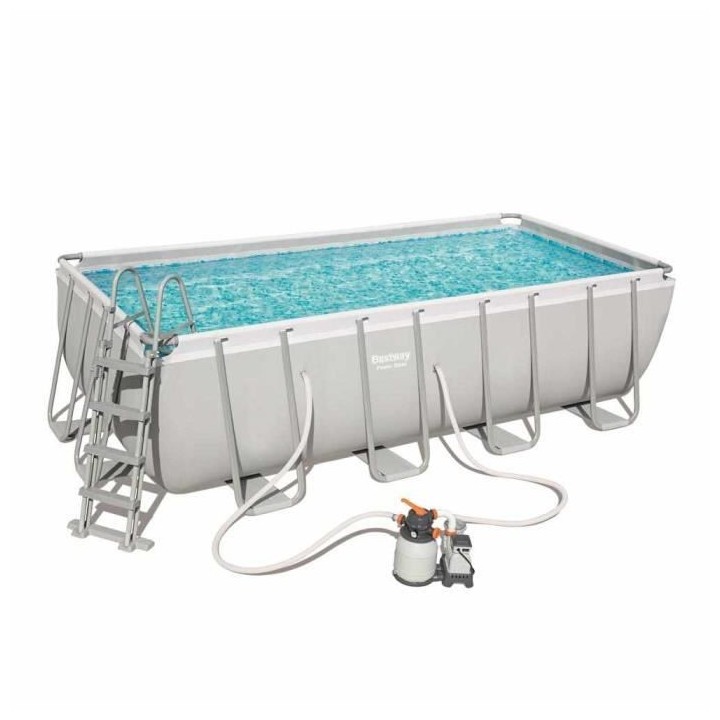 Kit Piscine hors sol tubulaire BESTWAY - Power steel™ - 488 x 244 x