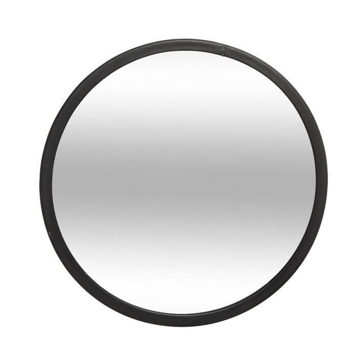 Lot de 3 miroir perforé Mona Verre et fer - D. 30 x P. 6,2 cm - Noir