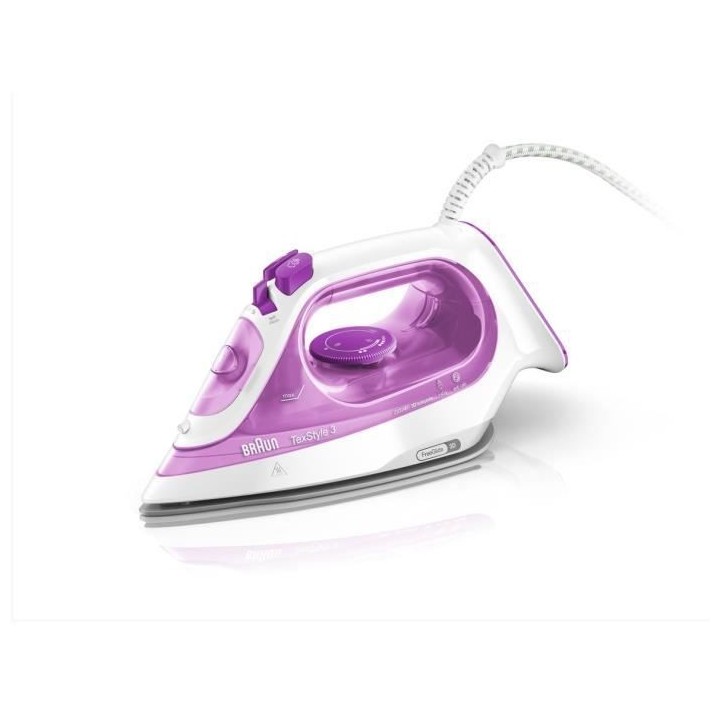 BRAUN SI3030PU - Fer Vapeur - TexStyle - Systeme anti-tartre - débit