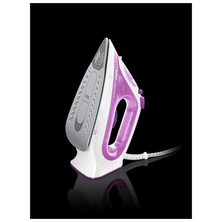 BRAUN SI3030PU - Fer Vapeur - TexStyle - Systeme anti-tartre - débit