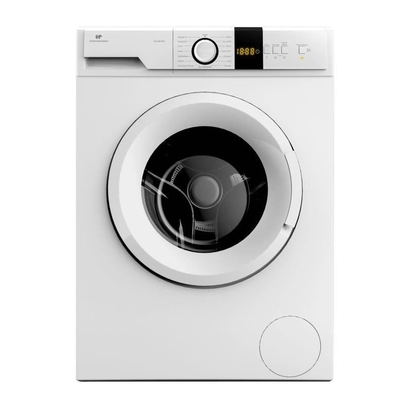 Lave-linge hublot CONTINENTAL EDISON CELL812IW - 8 kg – Moteur induction – Largeur 59,7 cm - 1200 tours/min - blanc