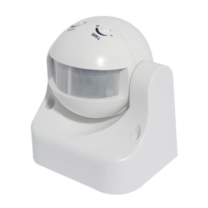 CHACON Détecteur de mouvement PIR 180° sans fil blanc