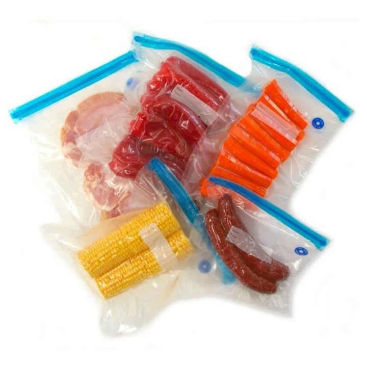 CONSERVAIR - SEAL10 - Lot de 10 sacs sous vide réutilisables - lavabl