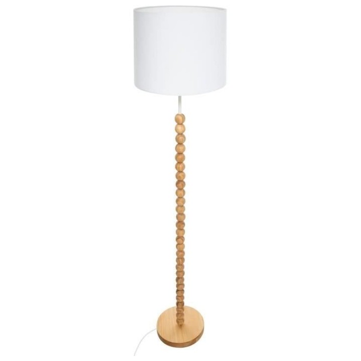 Lampadaire droit Pin - Nino - Blanc - H 146 cm