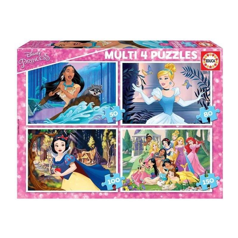 DISNEY PRINCESSES Puzzles Multi 4 En 1 Disney Princesses