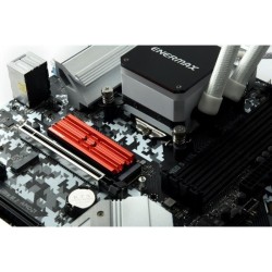 Radiateur Refroidisseur - ENERMAX - ESC001 - Chipset Fin pour SSD M2 2280 avec 4 Tampons Silicone Dissipateur Thermique - Rouge