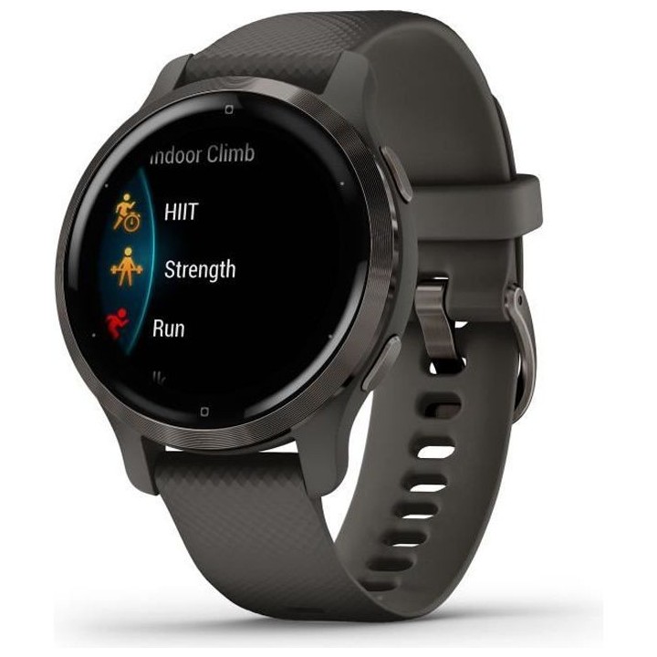 GARMIN Venu 2S - Montre connectée GPS - Gray - Bracelet gris foncé