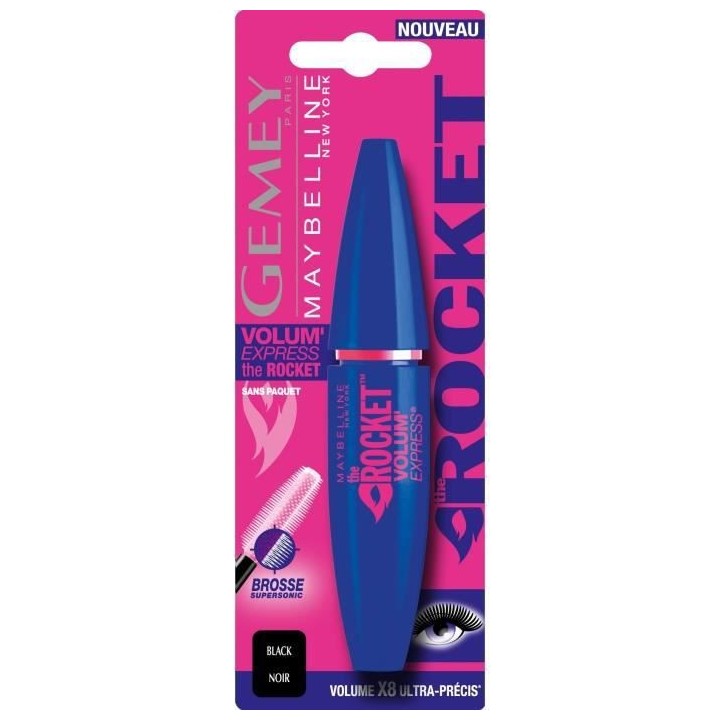Mascara Volume MAYBELLINE NEW YORK Rocket - Noir - 9,6 ml