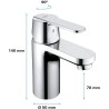 GROHE Mitigeur monocommande Lavabo Taille S Get Chromé 23586000