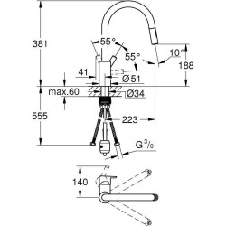 GROHE - Mitigeur monocommande Evier