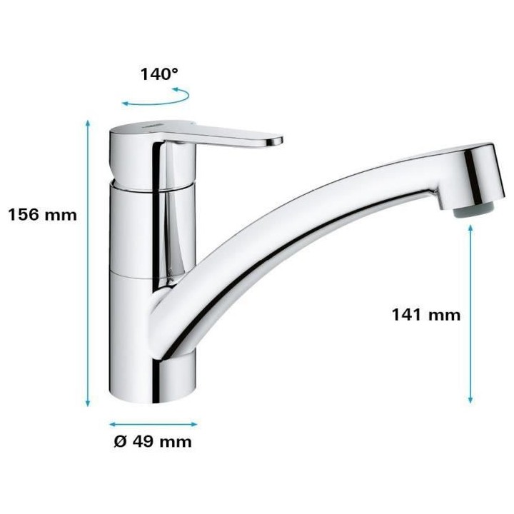 GROHE - Mitigeur monocommande Evier - Start Eco