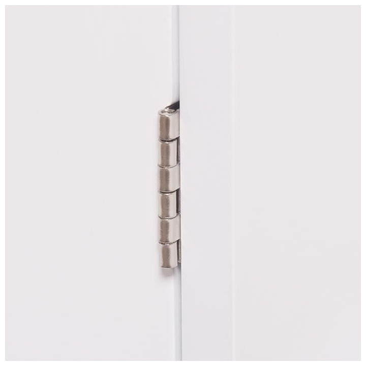 Bureau enfant avec 1 porte et 1 tiroir - Décor Chene et laqué blanc