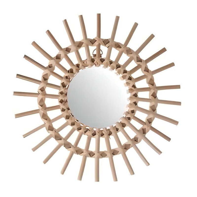 Miroir rotin Soleil D30 cm