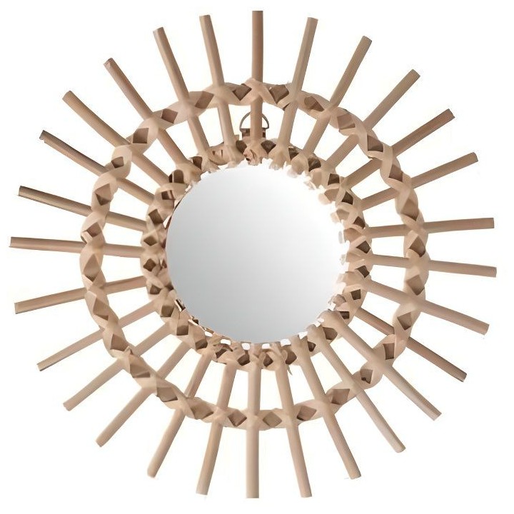 Miroir rotin Soleil D30 cm