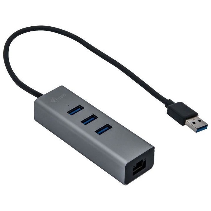 i-tec - USB 3.0 Métal 3-Port USB HUB avec Gigabit Ethernet