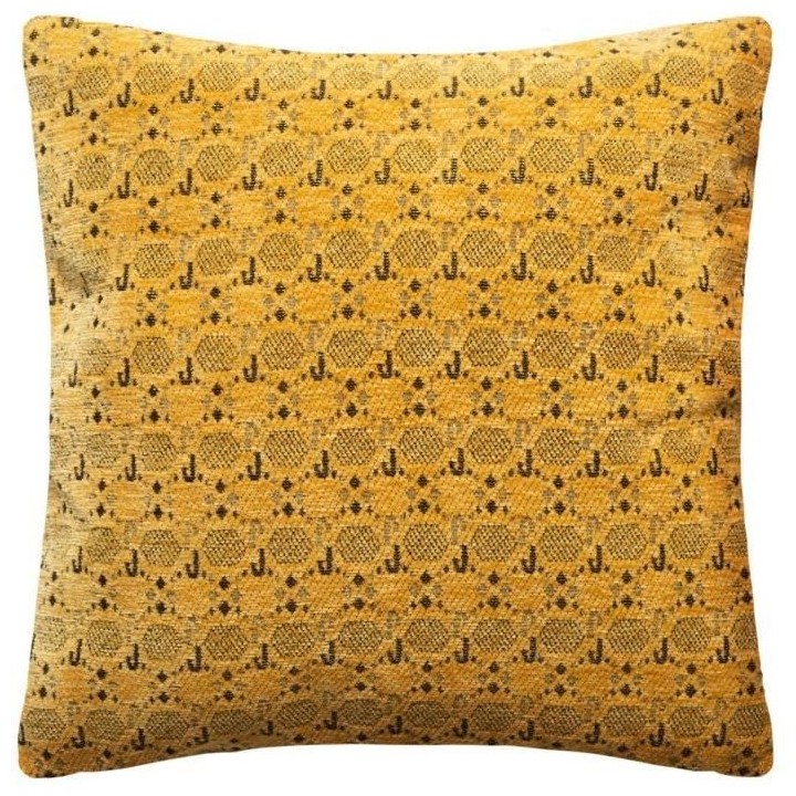 Housse de coussin Chenille - 40 x 40 cm - Léopard ocre