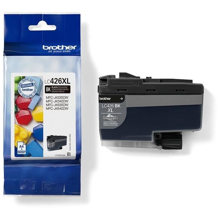 Cartouche d'encre LC426XLBK - BROTHER - Noir haute capacité de 6000 p