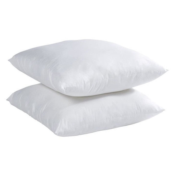 Lot de 2 oreillers Microfibre Anti-Acariens 60x60cm