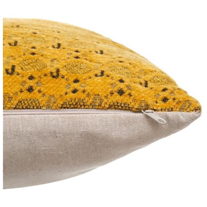 Housse de coussin Chenille - 40 x 40 cm - Léopard ocre
