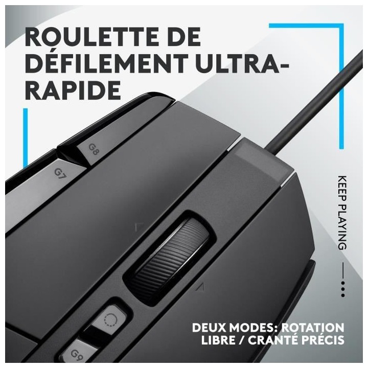Logitech - G502 X Souris Gaming Filaire - LIGHTFORCE boutons primaires