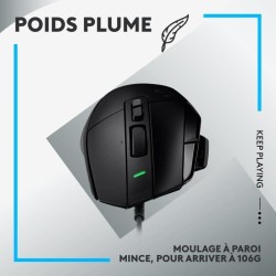 Logitech - G502 X Souris Gaming Filaire - LIGHTFORCE boutons primaires hybrides optique-mécanique, capteur gaming HERO 25K - No