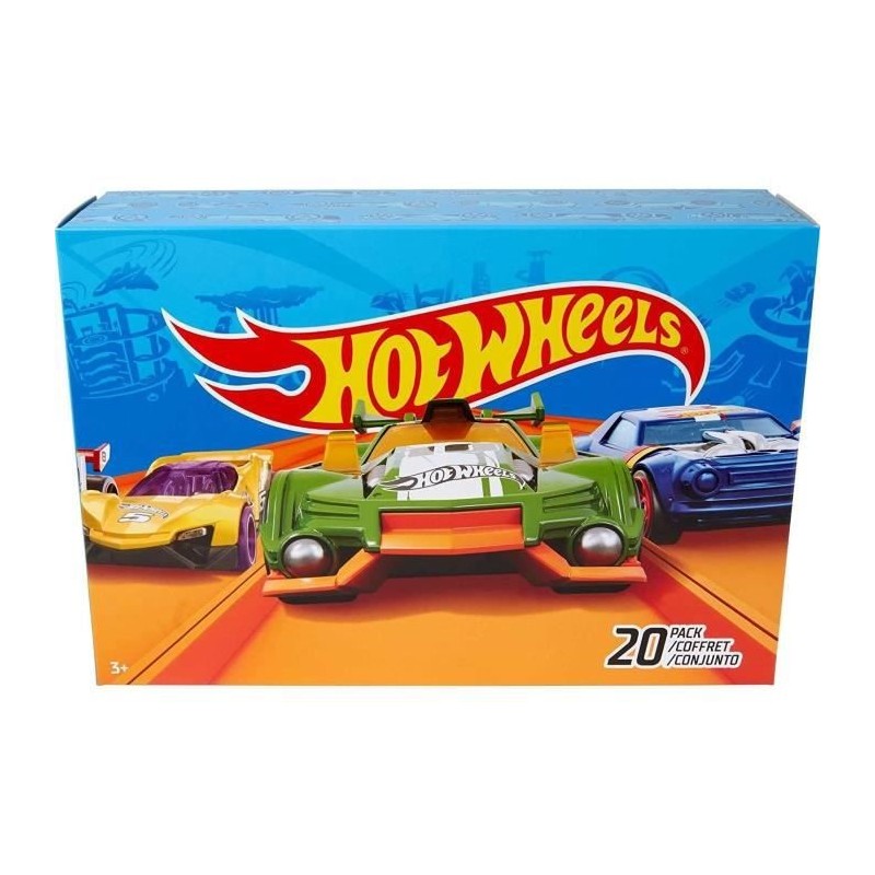 Hot Wheels - Coffret 20 véhicules - mini-véhicules - 3 ans et +