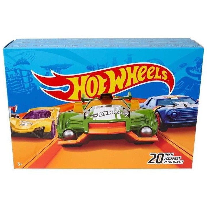 Hot Wheels - Coffret 20 véhicules - mini-véhicules - 3 ans et +