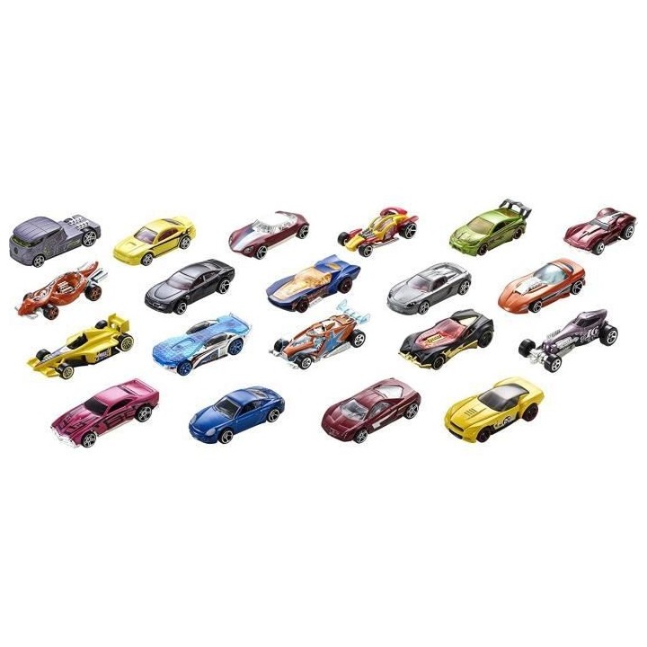 Hot Wheels - Coffret 20 véhicules - mini-véhicules - 3 ans et +