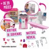 BARBIE - Véhicule Médical transformable en hôpital avec accessoires - Sons et Lumieres