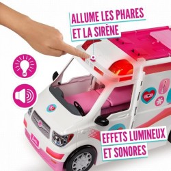 BARBIE - Véhicule Médical transformable en hôpital avec accessoires - Sons et Lumieres