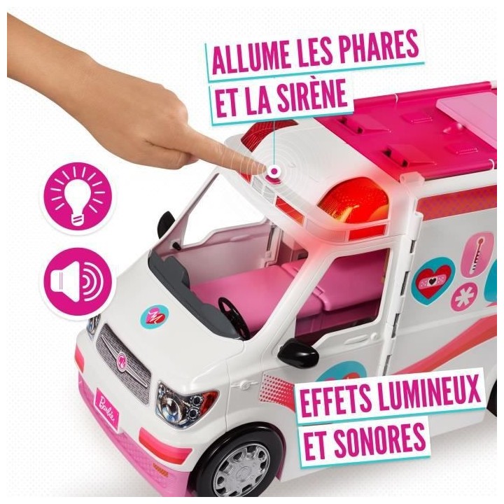 BARBIE - Véhicule Médical transformable en hôpital avec accessoires