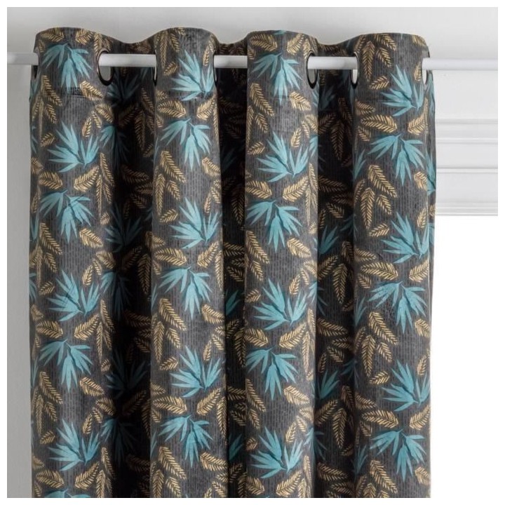 Rideau velours Sierra - 140 x 260 cm - Gris foncé