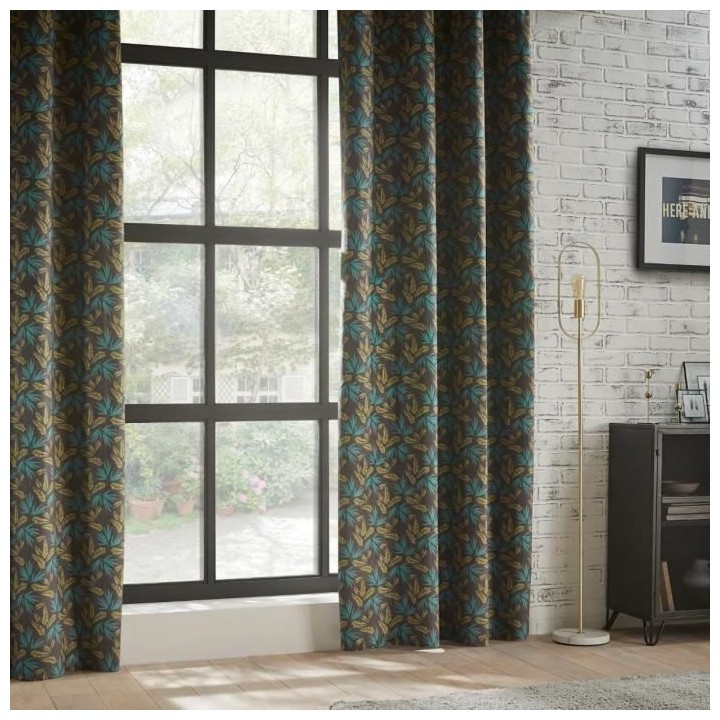 Rideau velours Sierra - 140 x 260 cm - Gris foncé