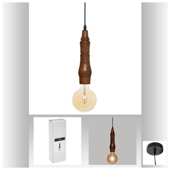 Suspension Pin Lorea - Marron - 7 cm