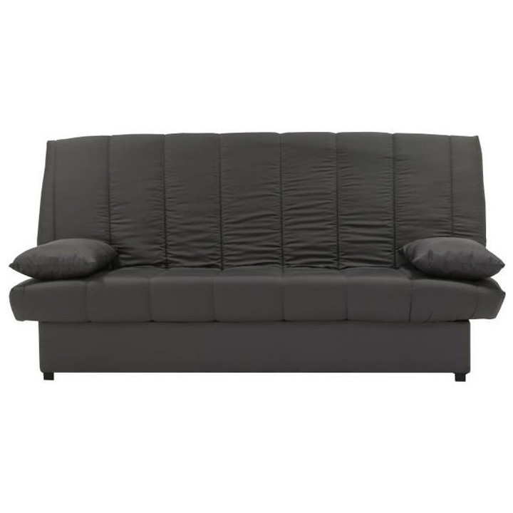 Banquette clic clac 3 places - Tissu anthracite - Style Contemporain -