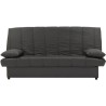 Banquette clic clac 3 places - Tissu anthracite - Style Contemporain - L 190 x P92 cm - MILA