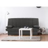 Banquette clic clac 3 places - Tissu anthracite - Style Contemporain - L 190 x P92 cm - MILA