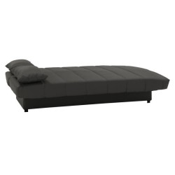 Banquette clic clac 3 places - Tissu anthracite - Style Contemporain - L 190 x P92 cm - MILA