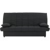 Banquette clic clac 3 places - Tissu noir - Style Contemporain - L 190 x P92 cm - MILA