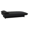 Banquette clic clac 3 places - Tissu noir - Style Contemporain - L 190 x P92 cm - MILA